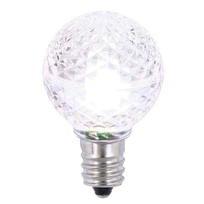 G30 Faceted LED Purewht Bulb E12 .38W