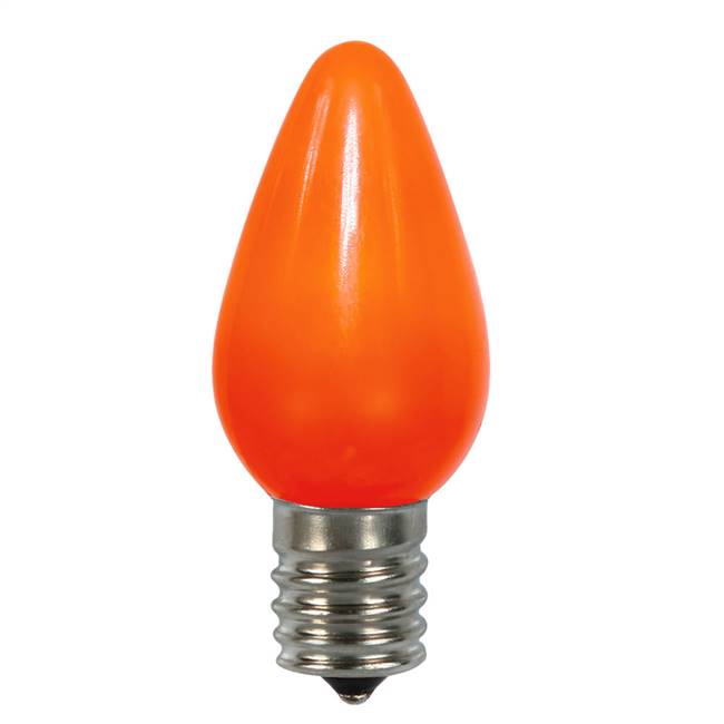 C7 Ceramic LED Orange Twinkle Bulb