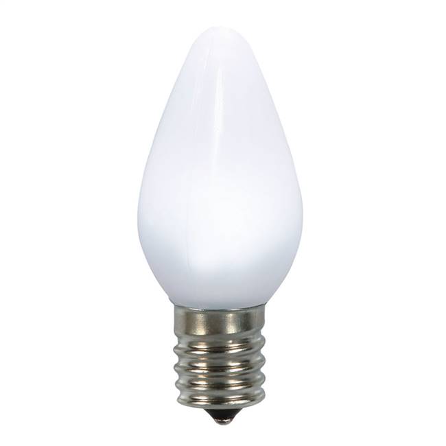 C7 Ceramic LED Pure Wht Twinkle Bulb