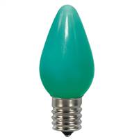 C7 Ceramic LED Green Bulb .96W 130V