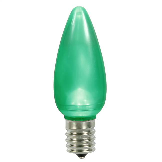 C9 Ceramic LED Green Bulb .96W 130V
