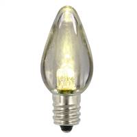 C7 Transparent LED WmWht Twinkle Bulb