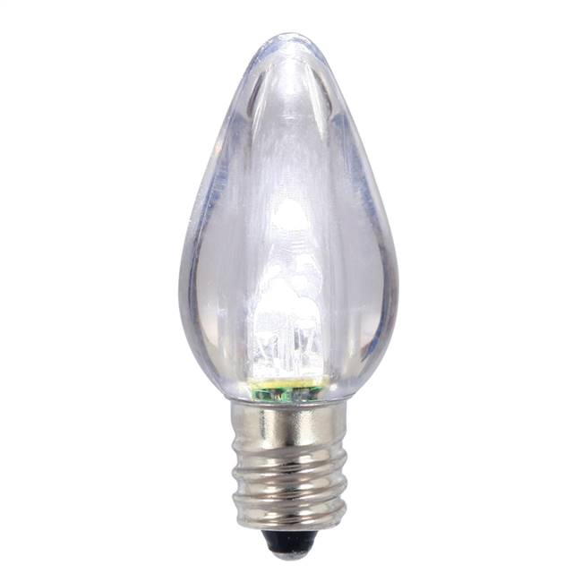 C7 Transparent LED Cool Wht Twinkle Bulb