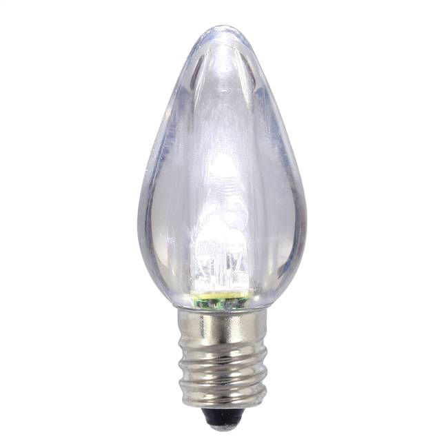 C7 Transparent LED Pure Wht Twinkle Bulb
