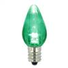 C7 Transparent LED Green Bulb .96W 130V