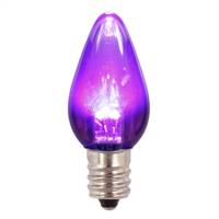 C7 Transparent LED Purple Bulb .96W 130V