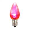 C7 Transparent LED Pink Bulb .96W 130V