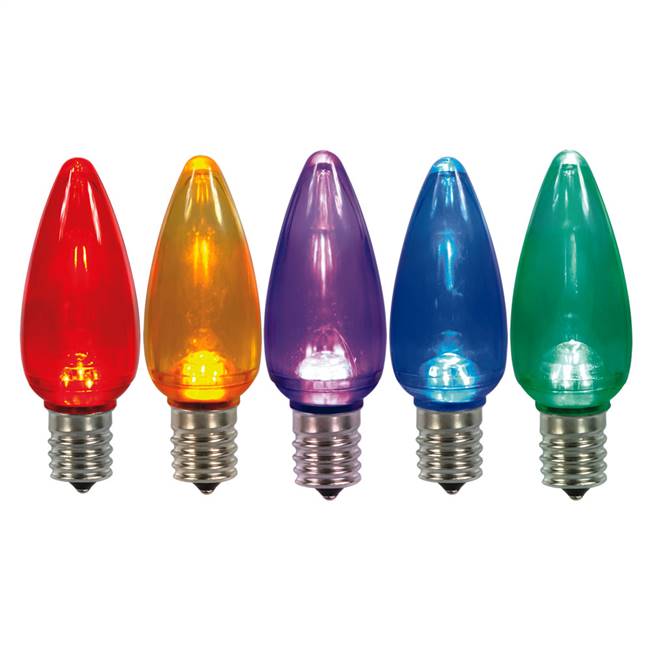 C9 Transparent LED Multi Twinkle Bulb