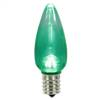 C9 Transparent LED Green Twinkle Bulb