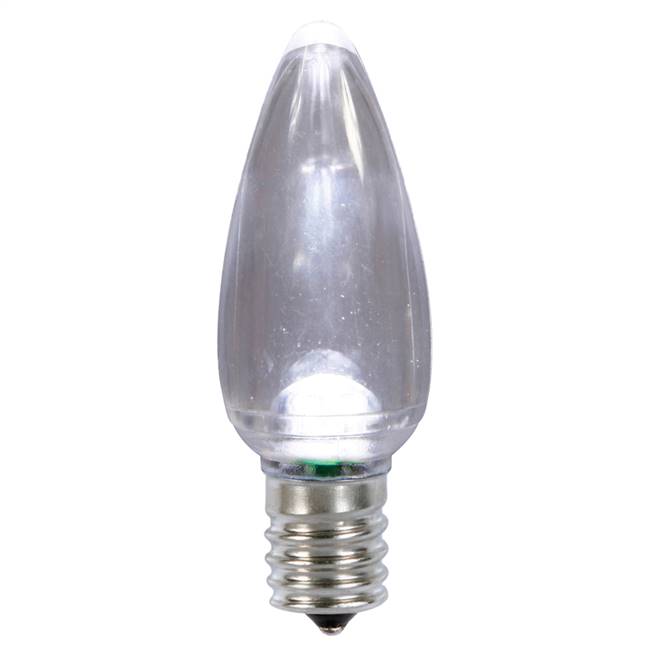 C9 Transparent LED Cool Wht Twinkle Bulb