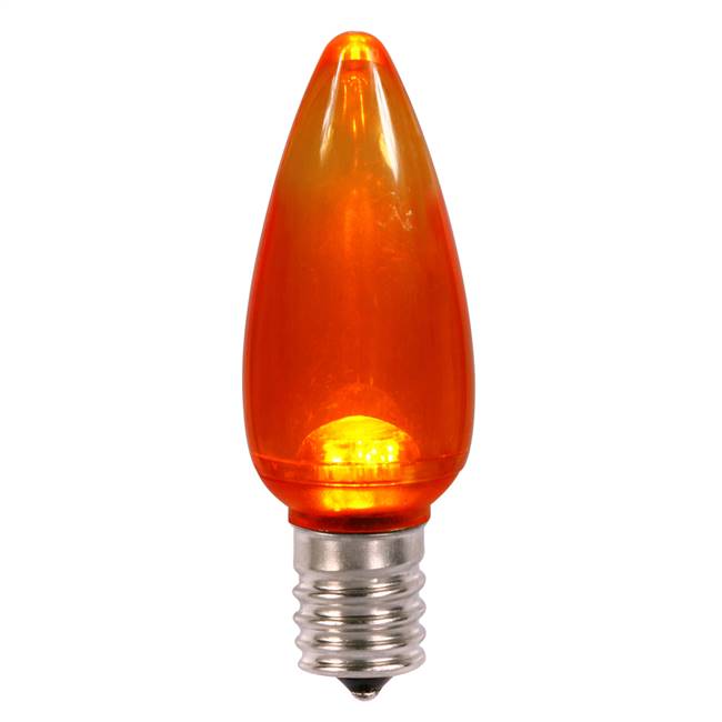 C9 Transparent LED Orange Twinkle Bulb