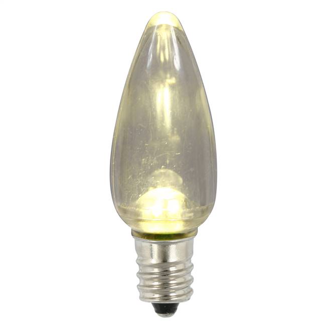 C9 Transparent LED WmWht Bulb .96W 130V