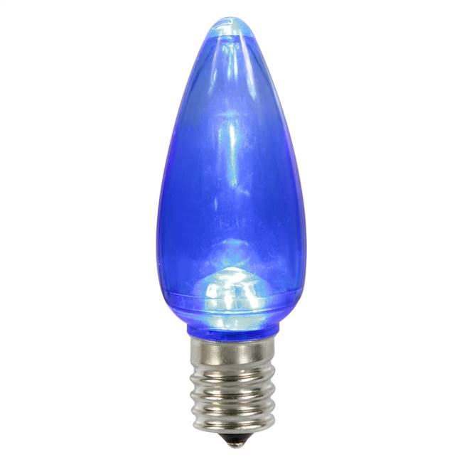 C9 Transparent LED Blue Bulb .96W 130V