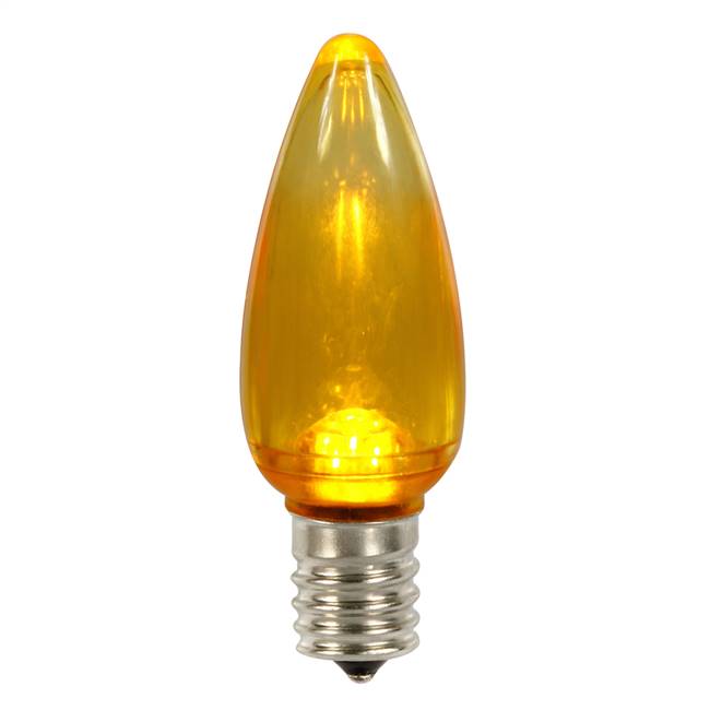 C9 Transparent LED Yellow Bulb .96W 130V
