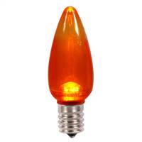 C9 Transparent LED Orange Bulb .96W 130V