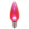 C9 Transparent LED Pink Bulb .96W 130V