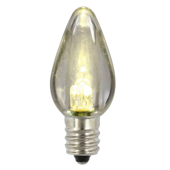 C7 WmWht Twinkle TranspLED Bulb 25