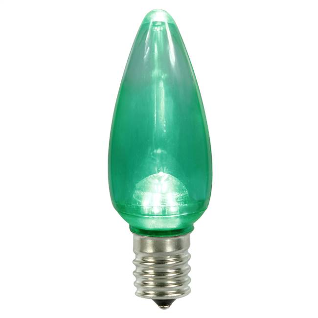 C9 Green Transparent LED Bulb 25