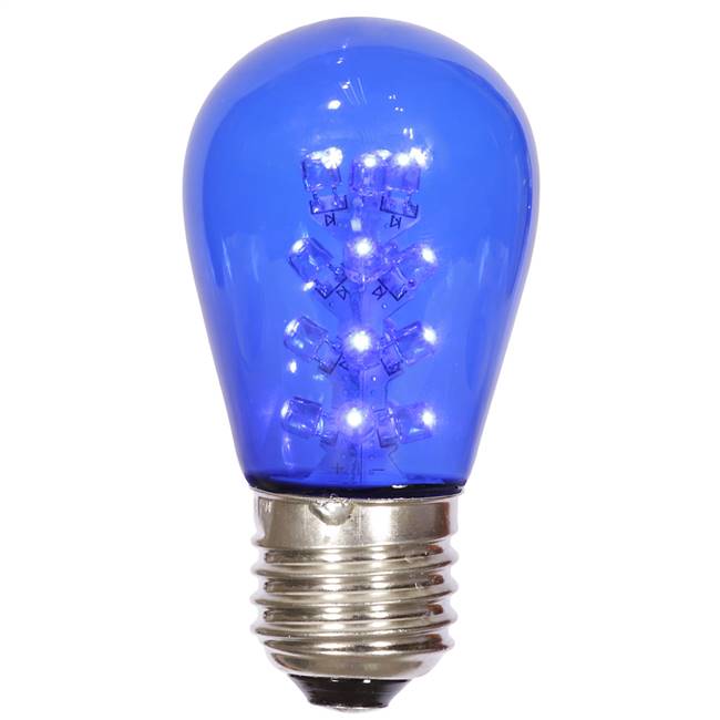 S14 LEDBlue Transp Bulb E26 Nk Base