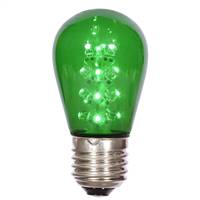 S14 LEDGreen Transp Bulb E26 Nk Base