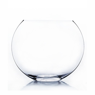 Clear Moon Vase - Open: 7.5", Long: 13", Width: 4.5", Height: 10"