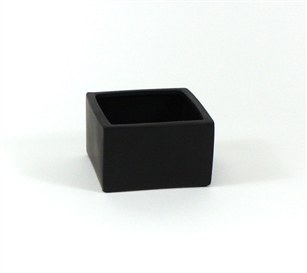 Black Low Square Block - L X W: 6.25"x6.25", Height: 4"
