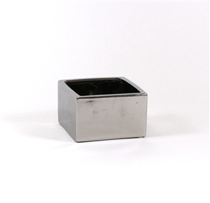 Silver Low Square Block - Open: 6.25"x6.25", Height: 4"