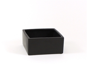 Black Low Square Block - L X W: 8.3"x8.3", Height: 4"