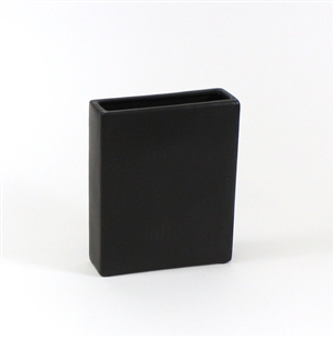 Black Tall Flat Rectangle - Open: 8"x2.5", Height: 10"