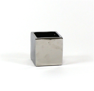 Silver Square Cube - Open: 3.75"x.3.75", Height: 3.75"