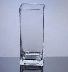 Square Glass Vase 2x2x8"h - CASE OF 24