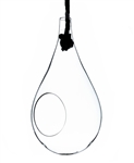 Small Clear Rope Hanging Terrarium/Vase; Width: 5". Height: 9.5"