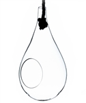 Medium Clear Rope Hanging Terrarium/Vase; Width: 6". Height: 11". Rope: 21"