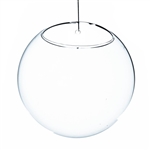 Clear Half-Round Wall Hanging Terrarium. Diameter: 7". Thickness: 5"