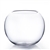 Clear Bubble Bowl Vase. Diameter: 8". Height: 6"