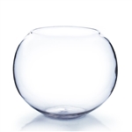 Clear Round Bubble Bowl Vase. Diameter: 10. Height: 8"