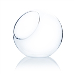 Clear Slant Bubble Bowl Vase. Open: 6"; Height: 10"; Diameter: 10"