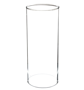 Clear Hurricane Candle Holder Vase. Open: 3.85". Height: 10"