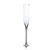 Clear Champagne Vase (Rounded Square Opening). Open: 4". 