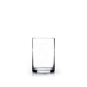 Clear Cylinder Glass Vase. Open: 3.2". Height: 5"