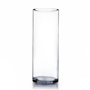 Clear Cylinder Vase. WidthxLength: 7. Height: 20"