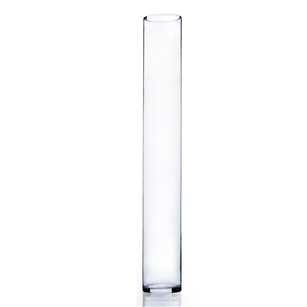 Clear Cylinder Vase. Open: 7". Height: 47"