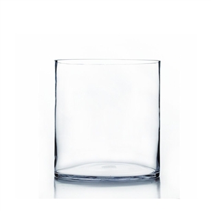 Clear Cylinder Vase. WidthxLength: 9". Height: 12"