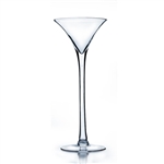 Martini Glass Vase. Open: 6". Height: 16".