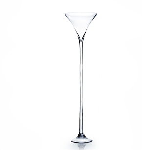 Martini Glass Vase. WidthxLength: 12". Height: 47". Base: 8"