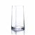 Clear Taper Up Block Vase. Open: 3.5". Height: 9". 
