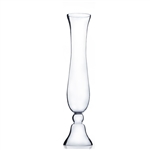 Clear Trumpet Vase. Open: 5.5". Height: 30". Base: 7". 2