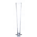 Clear Trumpet Vase. Open: 4.25". Height Roughly: 23"