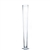 Clear Trumpet Vase. Open: 4.25". Height: 32". Base: 5.25".