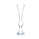 Clear Reversible Latour Trumpet Vase. Open: 6". Height: 20". Base: 5.25".